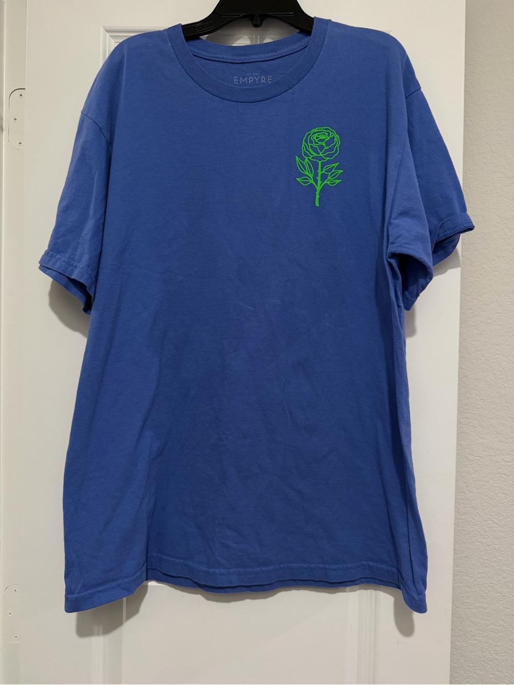 Empyre Unisex Large Blue Green Rose Eye Graphic Skate T-Shirt